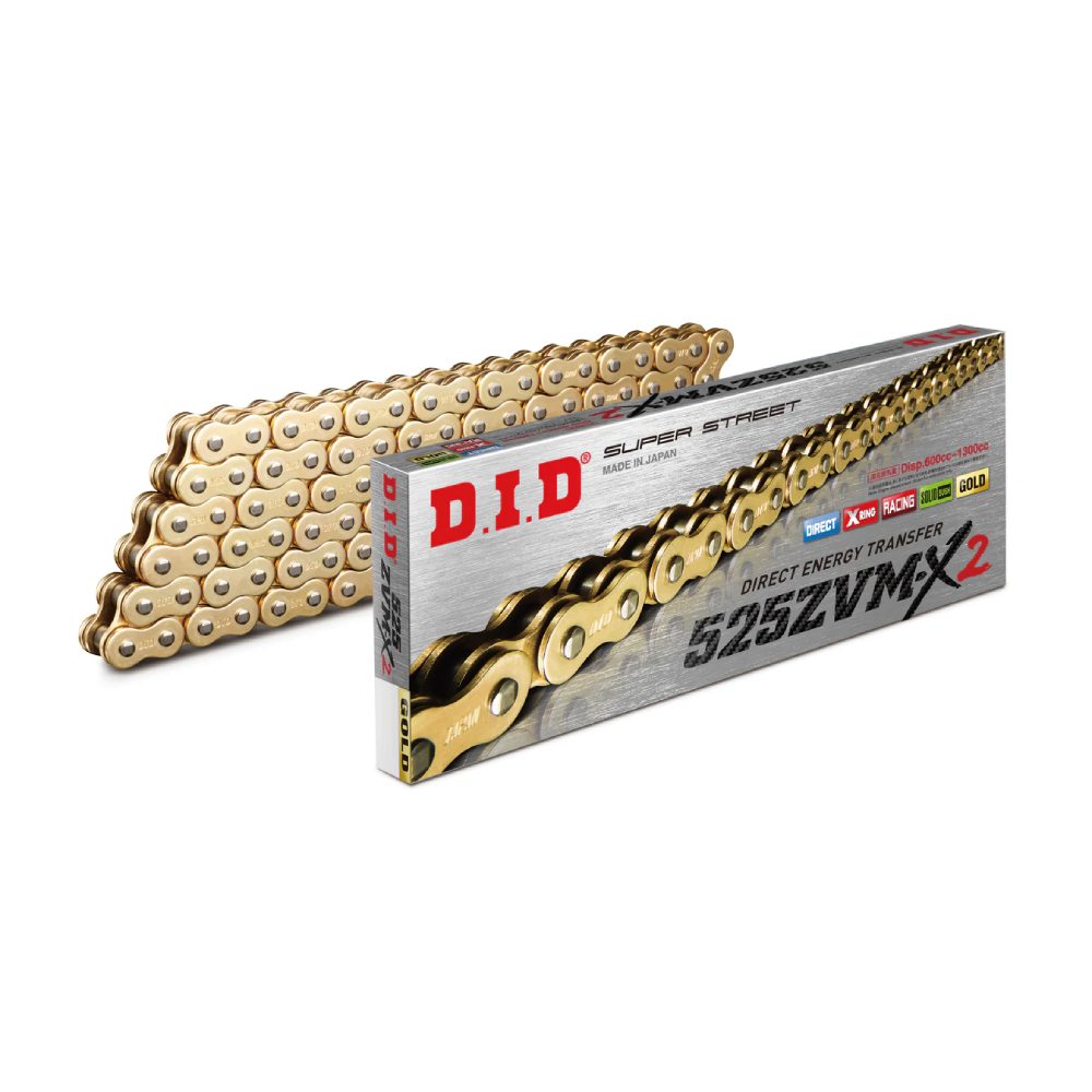 CATENA DID PASSO 525 STRADALE ULTRA DURATURA CON X-RING 120 MAGLIE - ORO