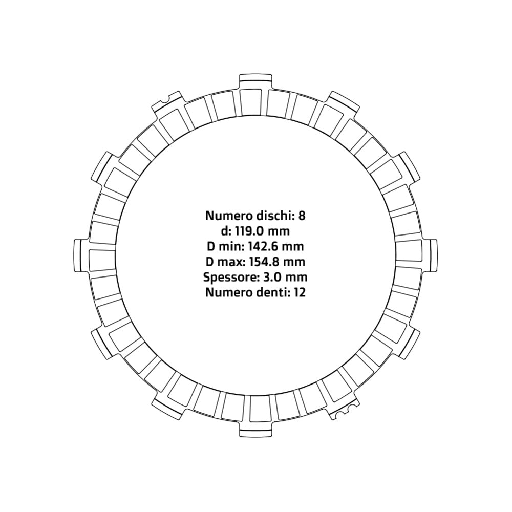 Dischi frizione guarniti NRTeam FANTIC 250 XX 22-25