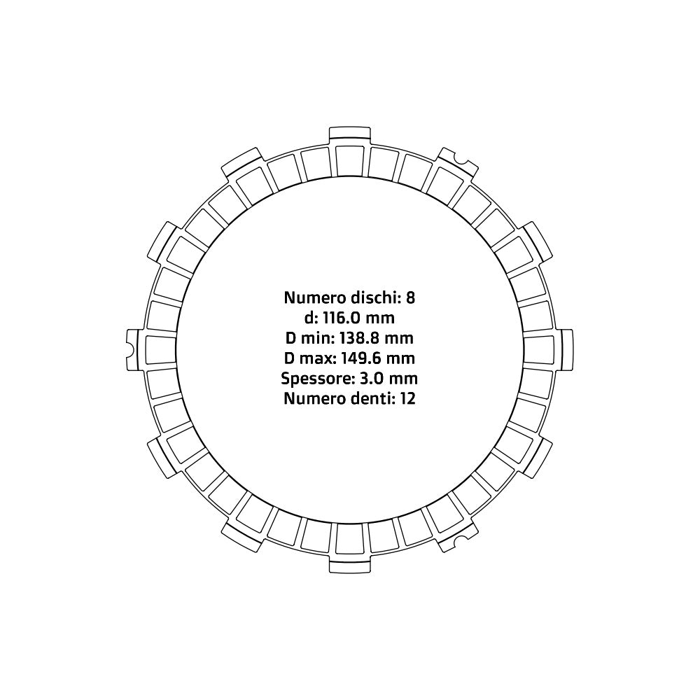Dischi frizione guarniti NRTeam Honda CRF 450R 02-10