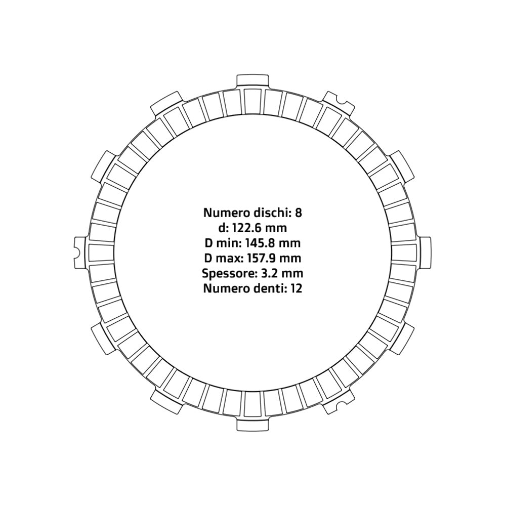 Dischi frizione guarniti NRTeam Suzuki RM 250 06-12