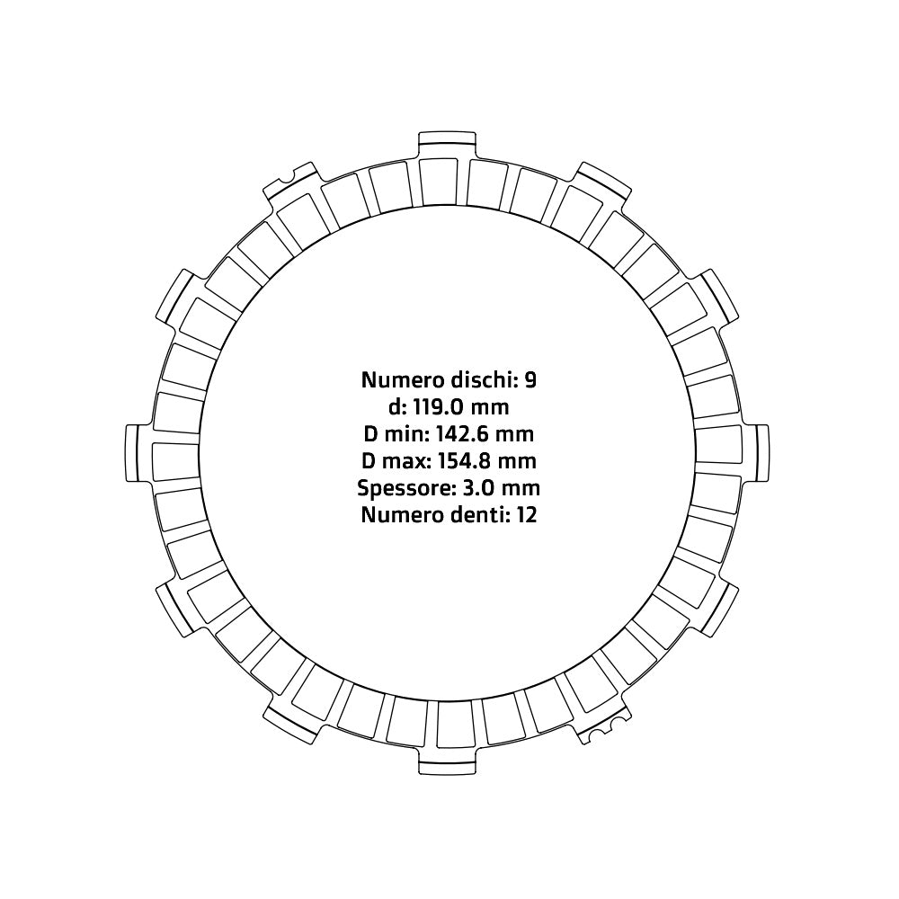 Dischi frizione guarniti NRTeam FANTIC 450 XEF 22-25