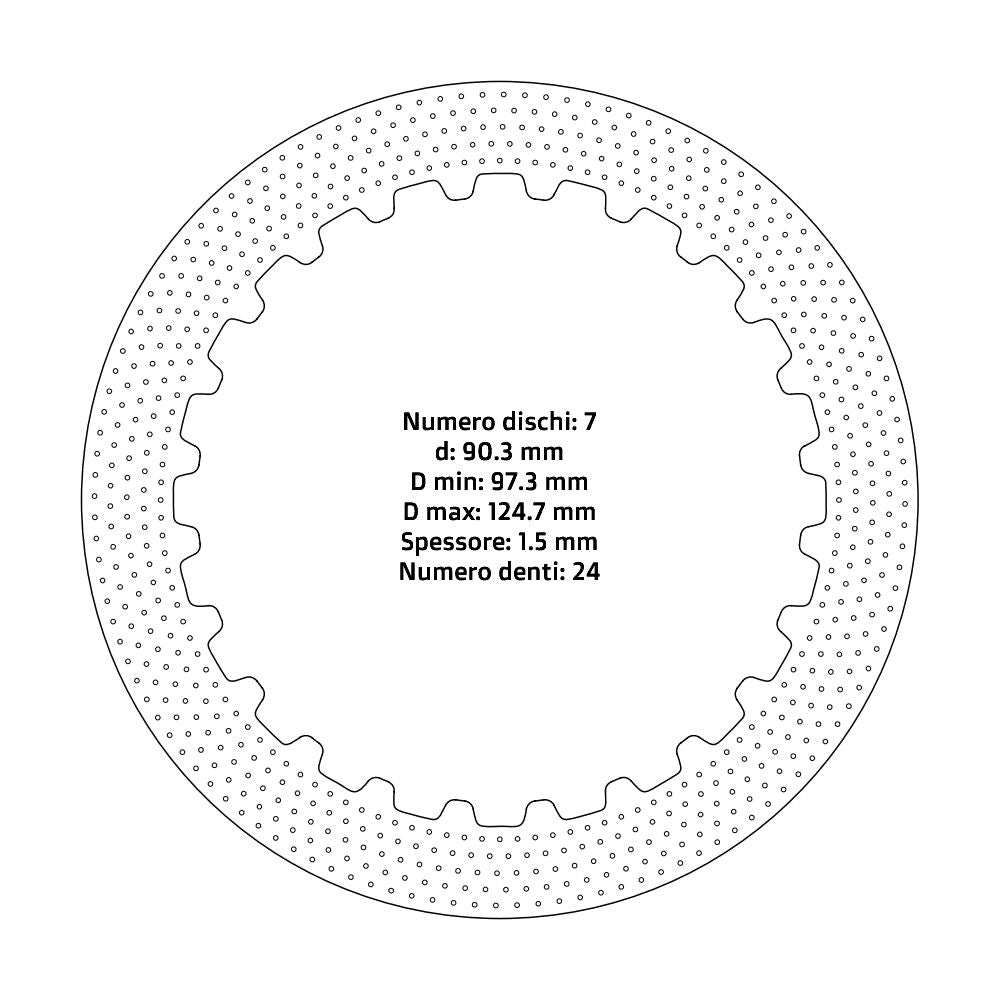 Dischi frizione guarniti NRTeam Honda CR 125 00-07 - Serie acciaio