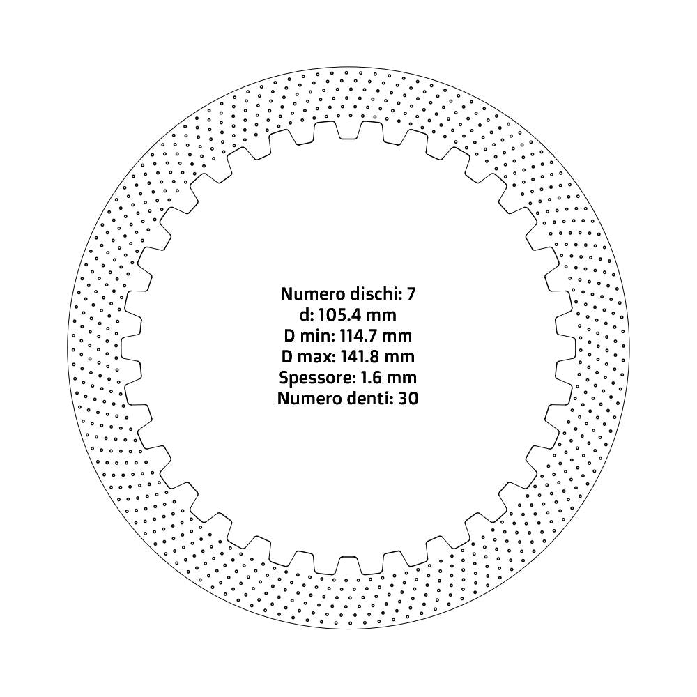 Dischi frizione guarniti NRTeam FANTIC 250 XX 22-25 - Serie acciaio