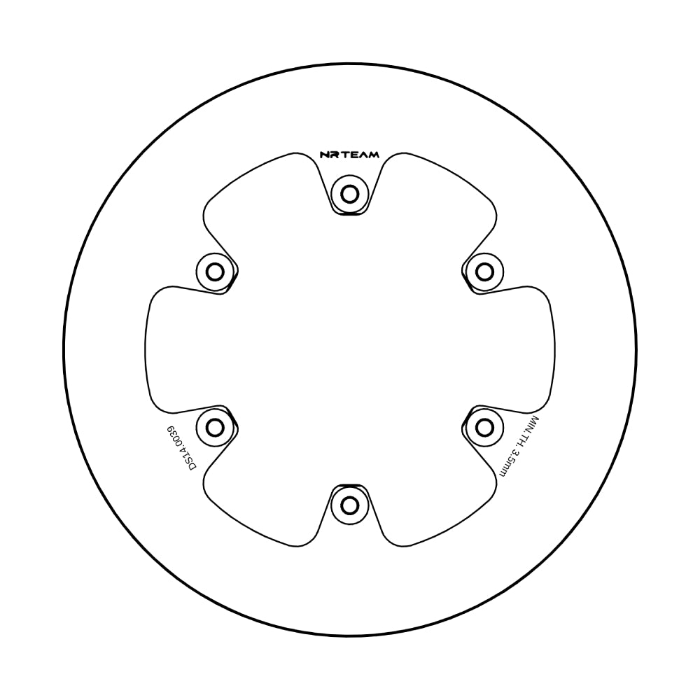 Disco freno posteriore pieno NRTeam Yamaha YZF 426 02