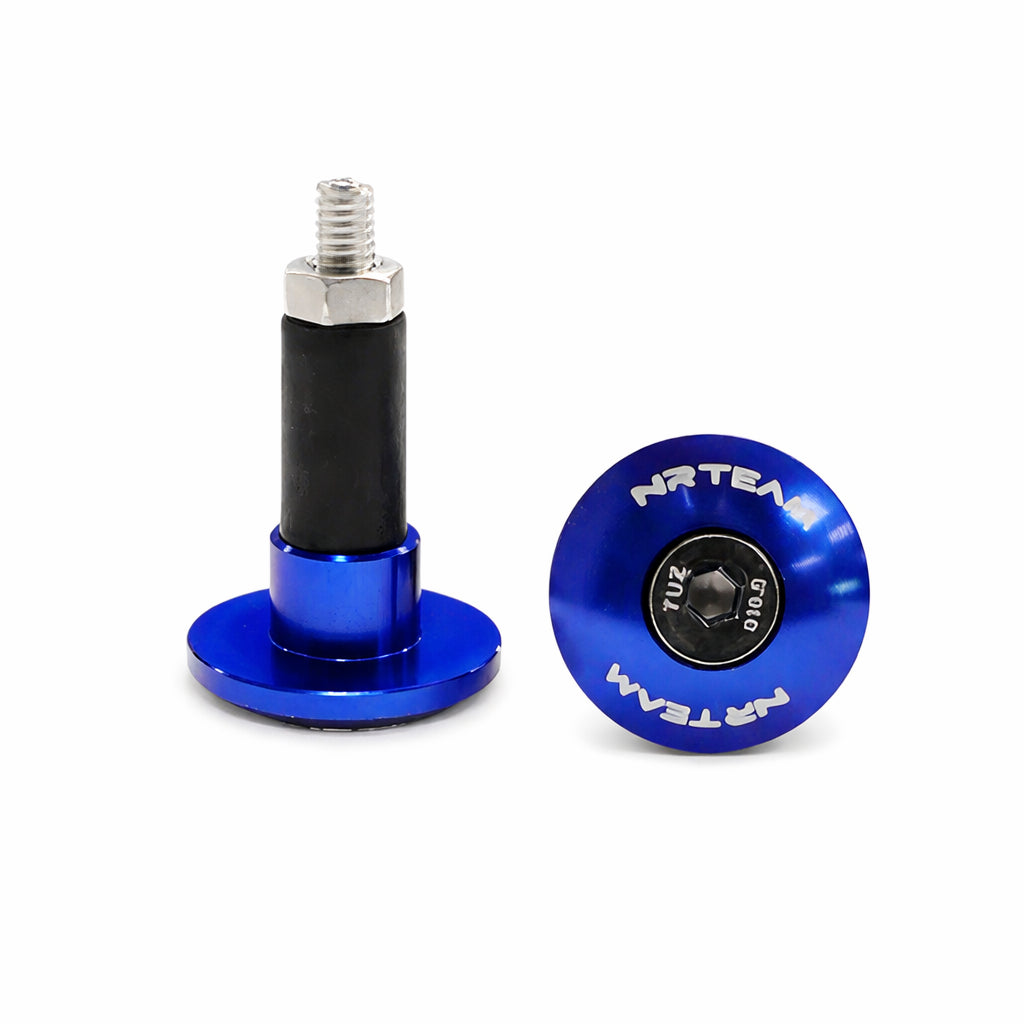 COPPIA TAPPI MANUBRIO NRTEAM BLU
