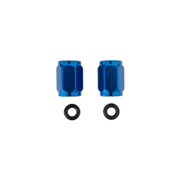 Coppia tappi valvola copertone blu