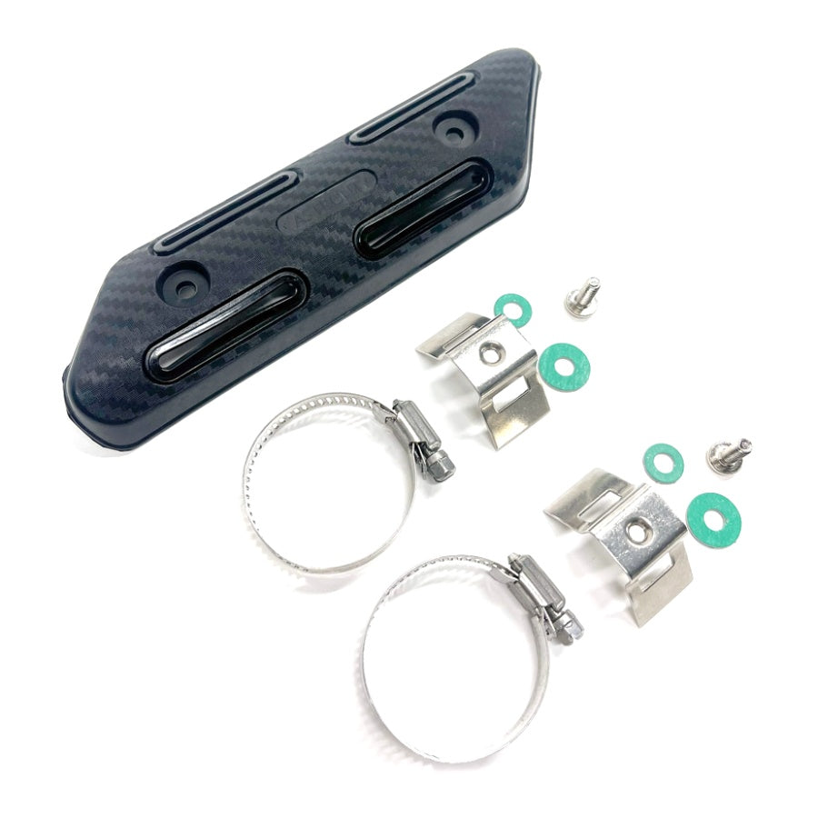 PROTEZIONE UNIVERSALE CARBON LOOK COLLETTORE MARMITTA 4 TEMPI EXED