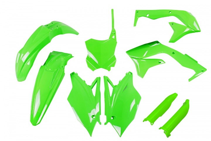 FULL-KIT-PLASTICHE-COMPATIBILE-CON-KAWASAKI-KXF-450-2018-2018-VERDE FLUO-AFLU