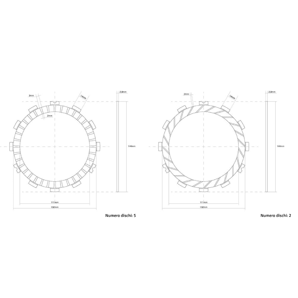 Dischi frizione guarniti FCC Kawasaki KX 125 97-08