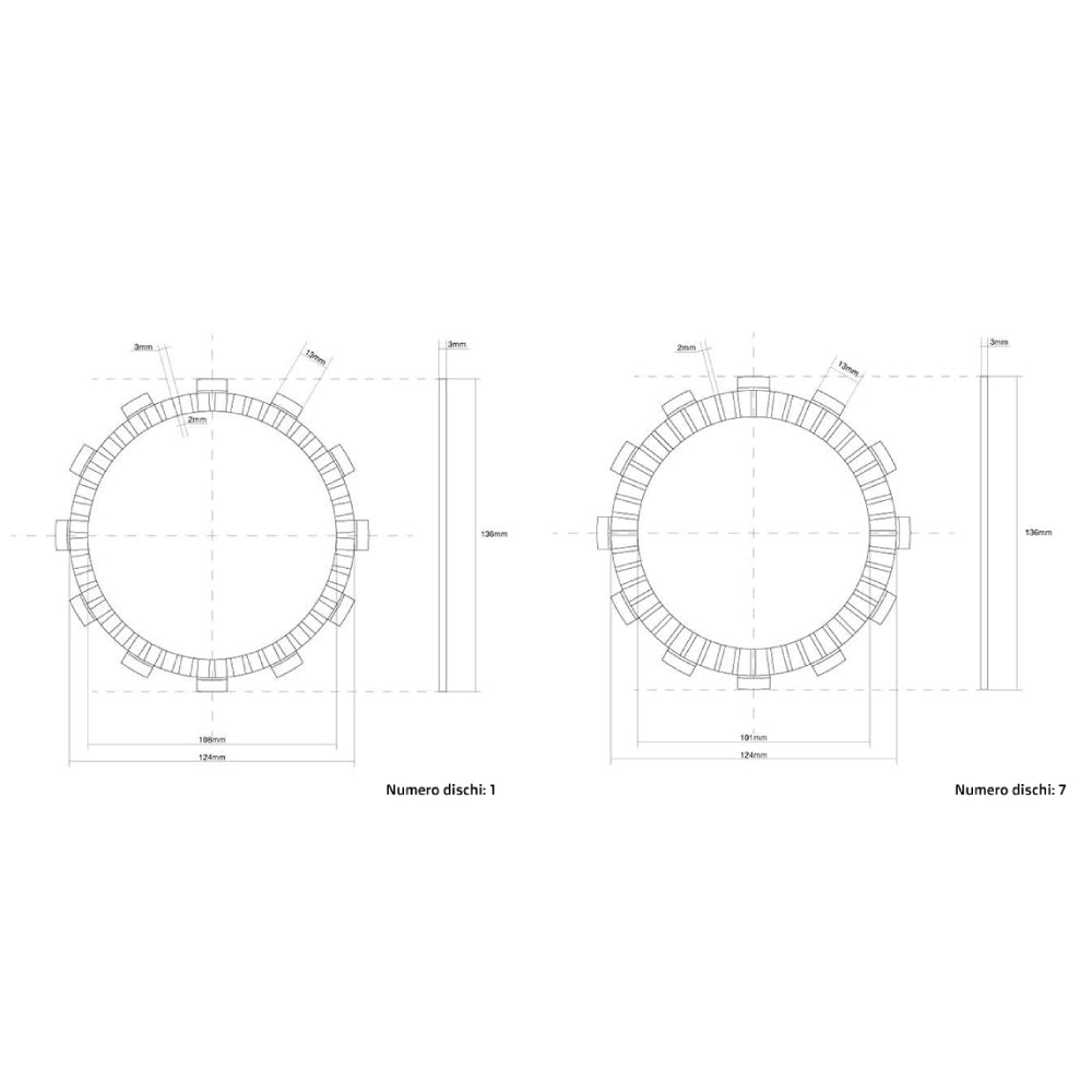 Dischi frizione guarniti FCC Honda CRF 250X 04-17