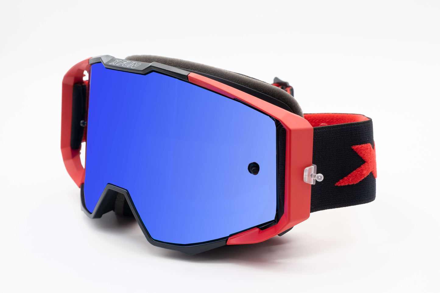 MASCHERA ENDURO 19TYPE ANTIAPPANNAMENTO - SGANCIO RAPIDO - NERO/ROSSO