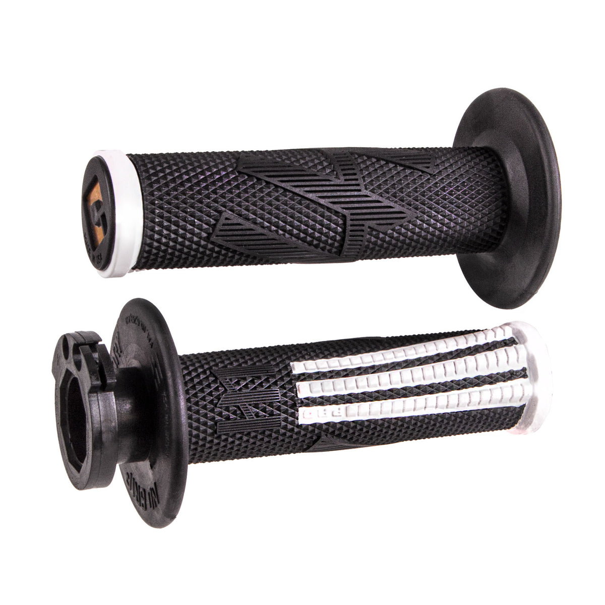 MANOPOLE LOCK-ON ODI A BLOCCAGGIO RAPIDO EMIG PRO V2 GRIP NERO-BIANCO