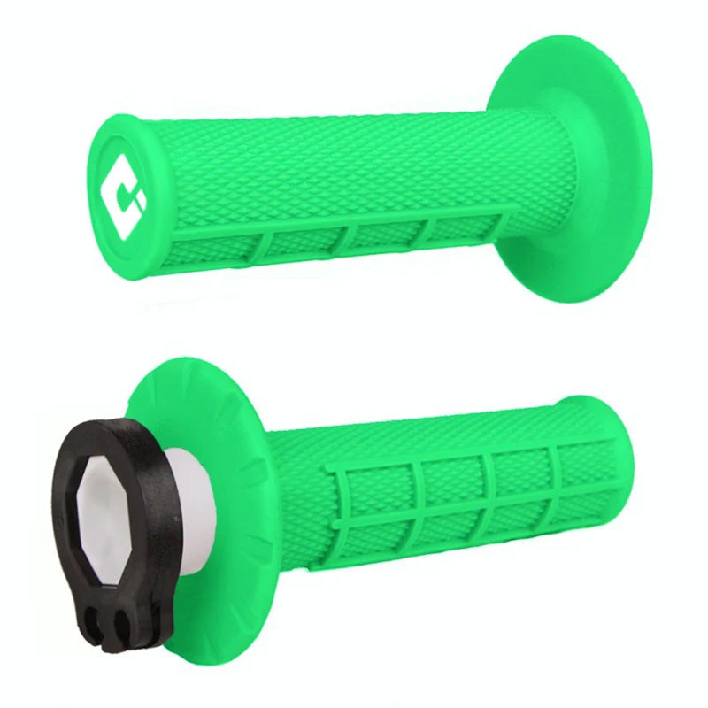 MANOPOLE LOCK-ON ODI A BLOCCAGGIO RAPIDO HALF-WAFFLE MX FLUO VERDE