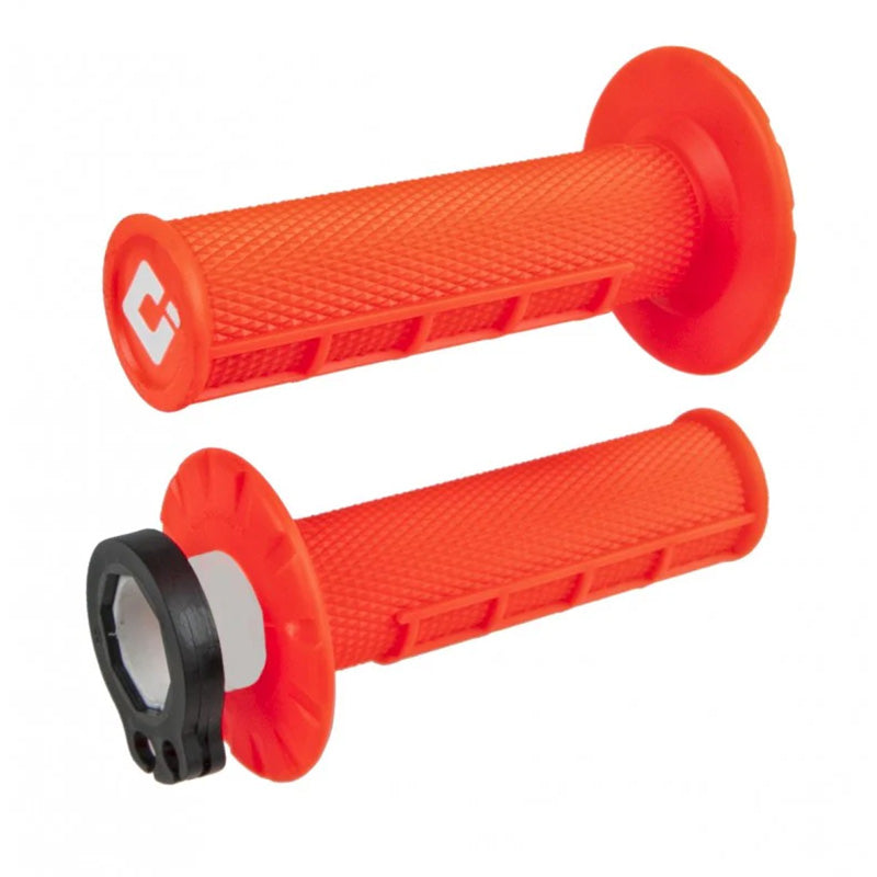 MANOPOLE LOCK-ON ODI A BLOCCAGGIO RAPIDO HALF-WAFFLE MX FLUO ARANCIONE