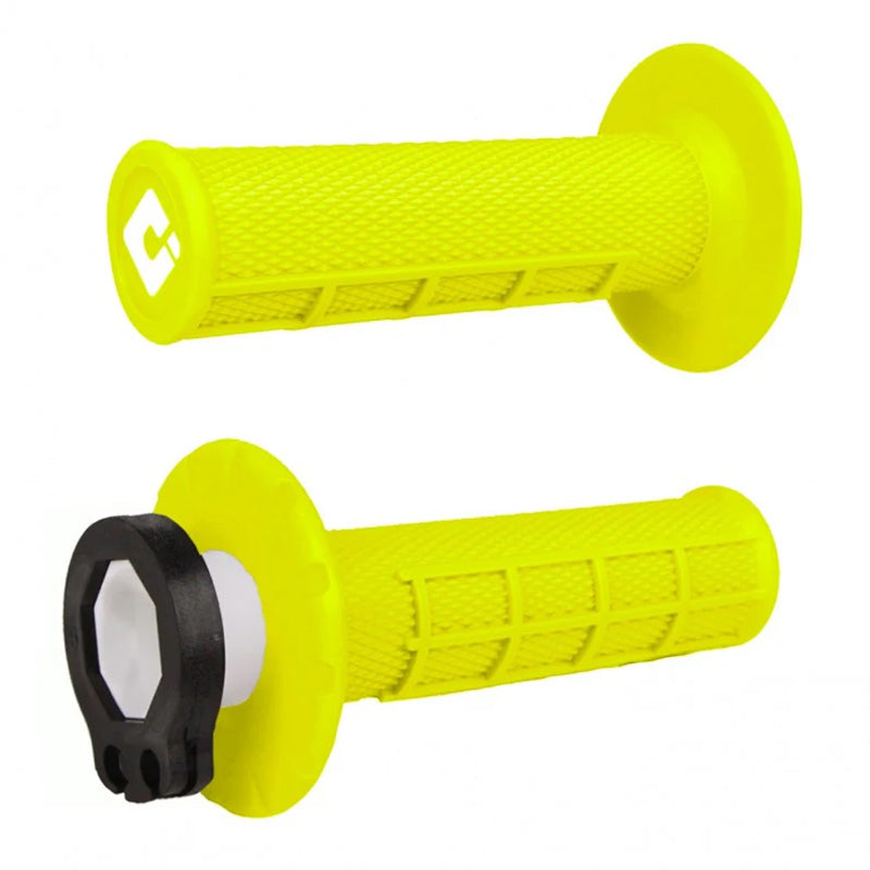 MANOPOLE LOCK-ON ODI A BLOCCAGGIO RAPIDO HALF-WAFFLE MX FLUO GIALLO