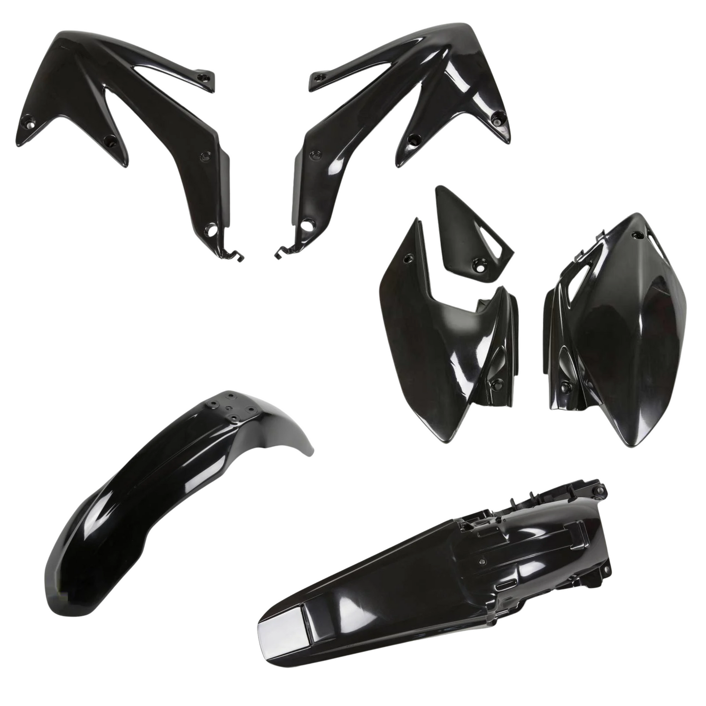 KIT PLASTIQUES POUR HONDA CRF 450X 2005-2007 / NOIR