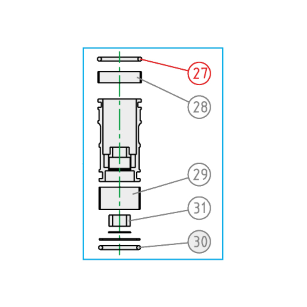 PISTONE LIBERO KYB KAWASAKI KX 450 F (13-14) - O-RING SUPERIORE