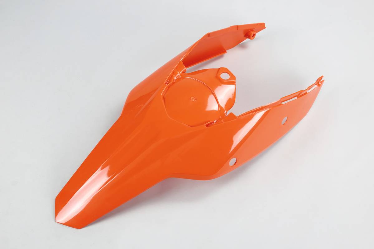 PARAFANGO POSTERIORE COMPATIBILE CON KTM EXC-F 250 2008-2011 / con fiancatine e attacchi arancio