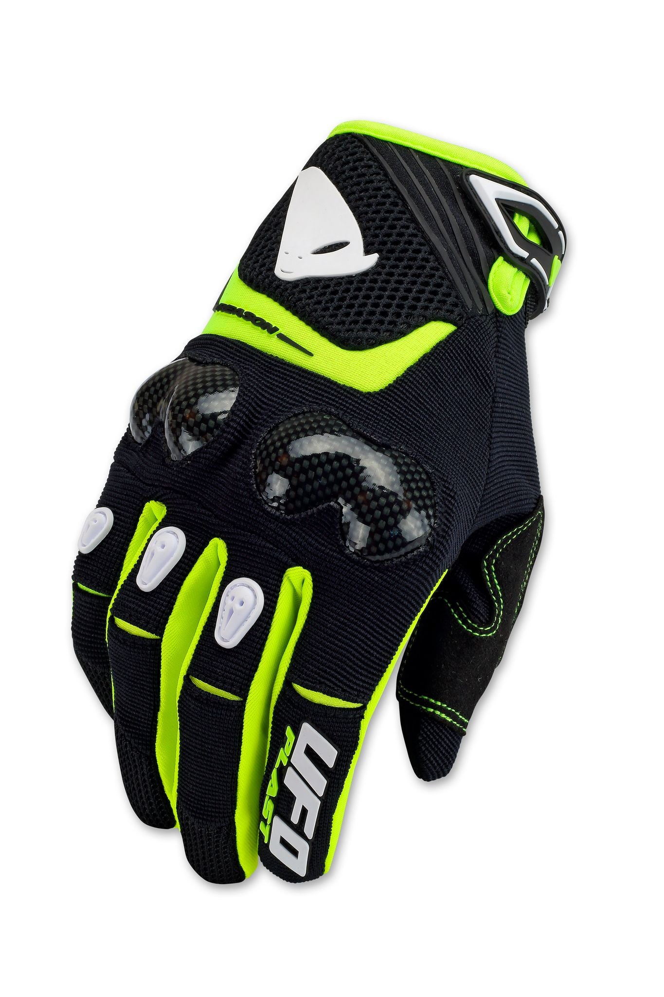 GUANTI MOTOCROSS UFO REASON NERO/GIALLO FLUO