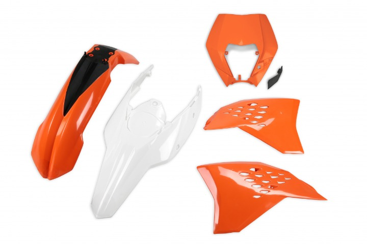 KIT-PLASTICHE-COMPATIBILE-CON-KTM-EXC-125-2011-2011-con-portafaro-OEM 11-999W