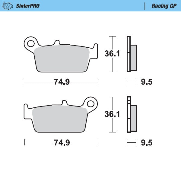 Pastiglie Moto Master Tm MX 250 01-04 posteriori GP