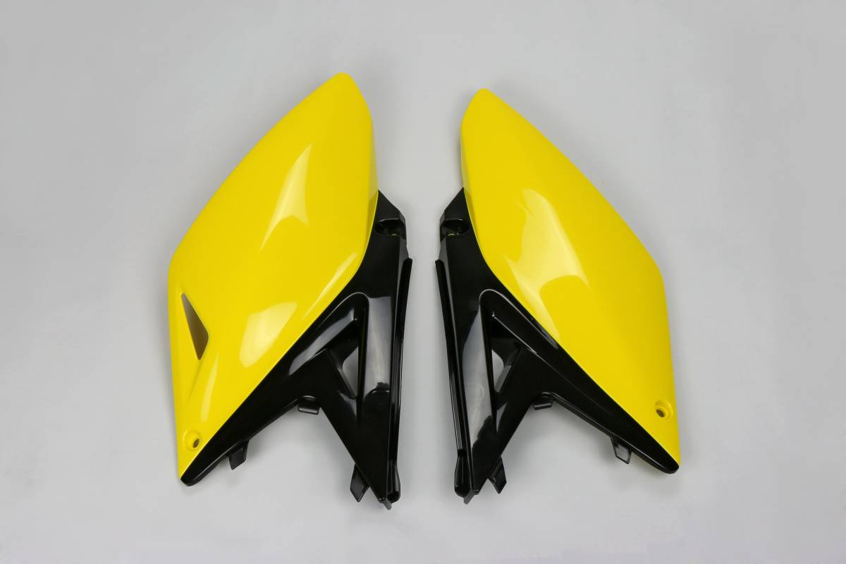 FIANCATINE-LATERALI-COMPATIBILE-CON-SUZUKI-RMZ-250-2010-2018-giallo-nero-OEM 14-16-D