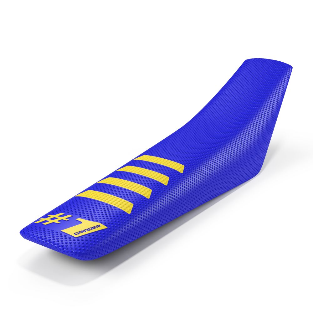 Coprisella universale Onegripper - Ribbed blu e giallo