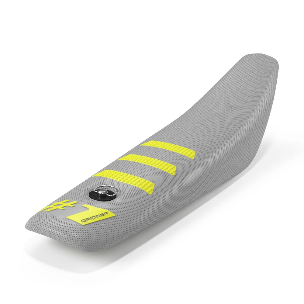 COPRISELLA UNIVERSALE ONEGRIPPER - MINI LIGHT RIB GRIGIO CHIARO E GIALLO
