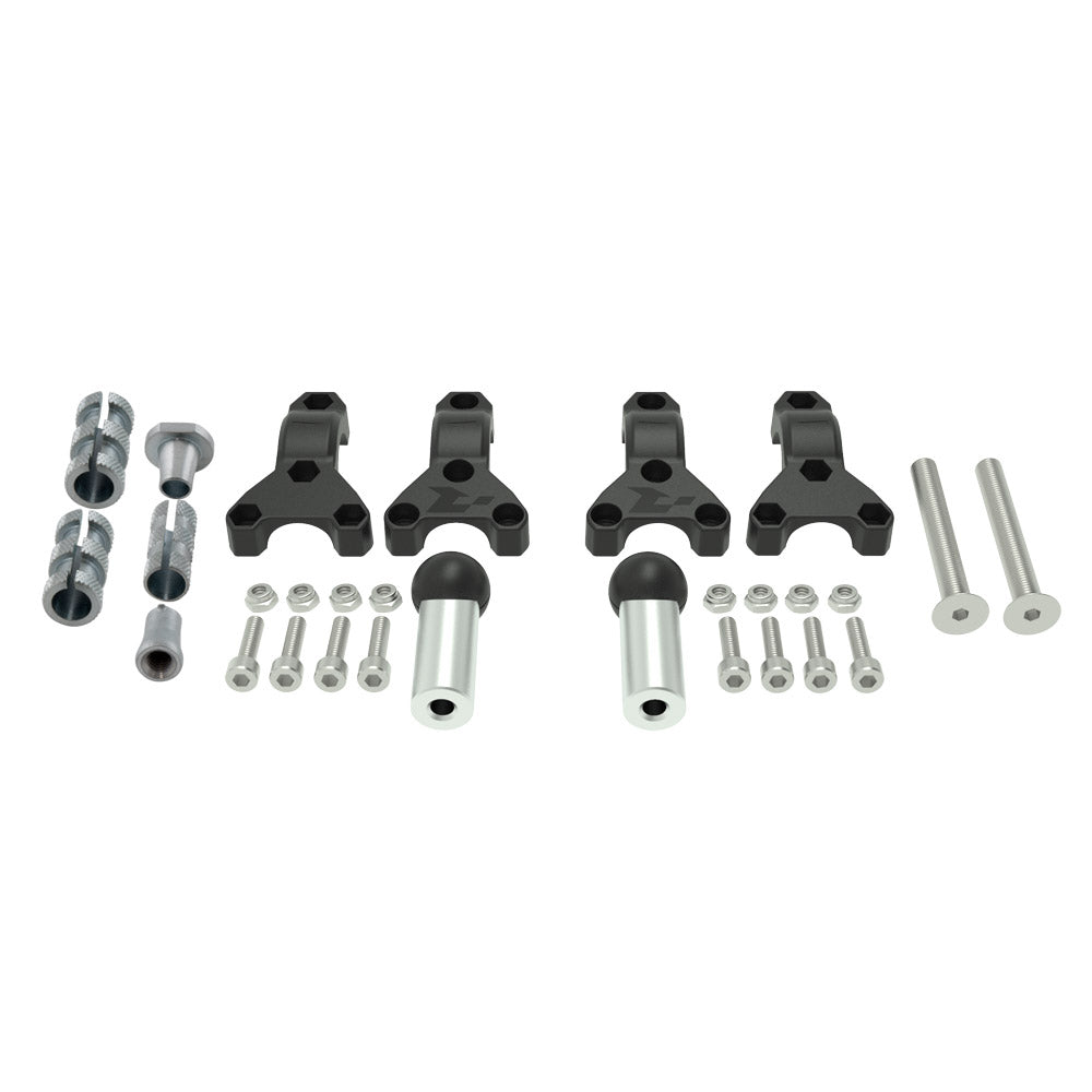 KIT MONTAGGIO PARAMANI RACETECH ATTACCHI PER HP3 ADV SPECIFICO KTM ADV DUCATI MULTISTRADA>22=>28