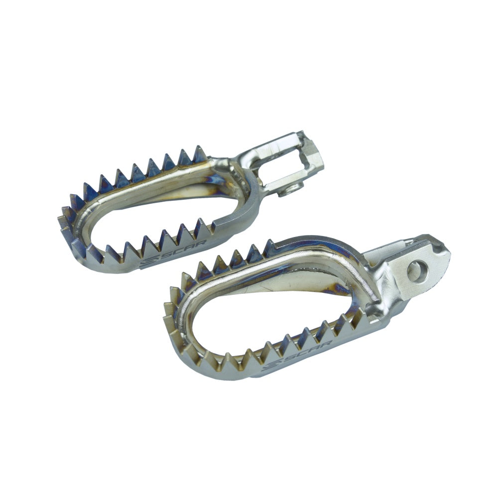 PEDANE TITANIO SCAR KTM 85 SX (25-26) ANTI-MUD