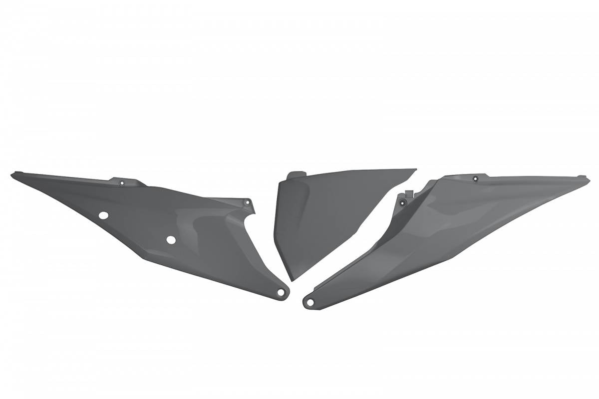 FIANCATINE-LATERALI-COMPATIBILE-CON-KTM-EXC-F-350-2020-2023-con-coperchio-scatola-filtro-lato-sinistro-GRIGIO 21-25-341