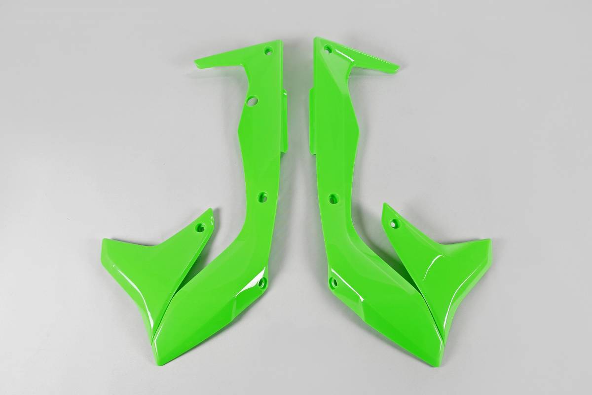 CONVOGLIATORI-RADIATORE-COMPATIBILE-CON-KAWASAKI-KXF-450-2016-2018-VERDE FLUO-AFLU