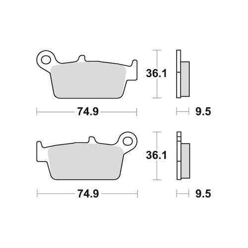 Pastiglie posteriori standard WRP Suzuki RM 125 96-12