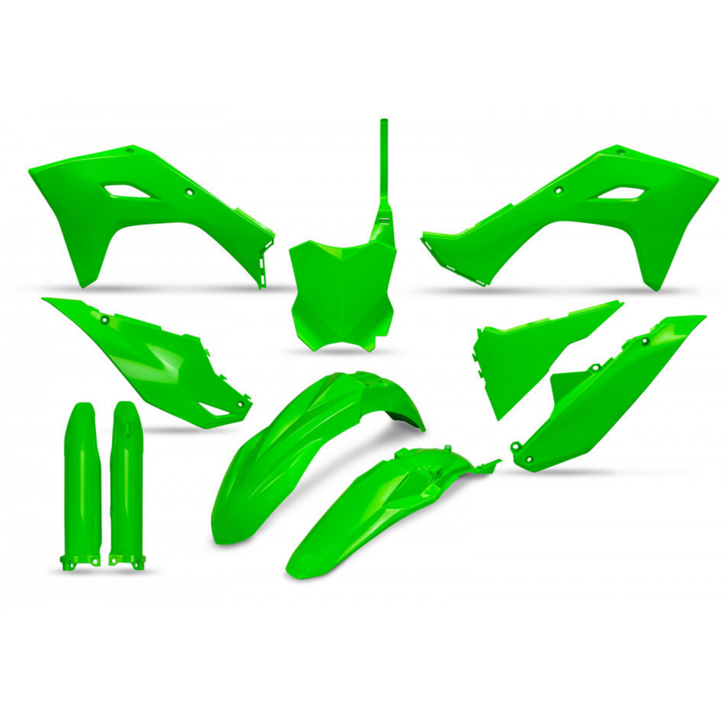 FULL-KIT-PLASTICHE-COMPATIBILE-CON-KAWASAKI-KXF-450-2024-2026-VERDE FLUO-AFLU