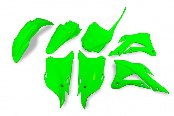 KIT-PLASTICHE-COMPATIBILE-CON-KAWASAKI-KX-85-2014-2021-VERDE FLUO-AFLU