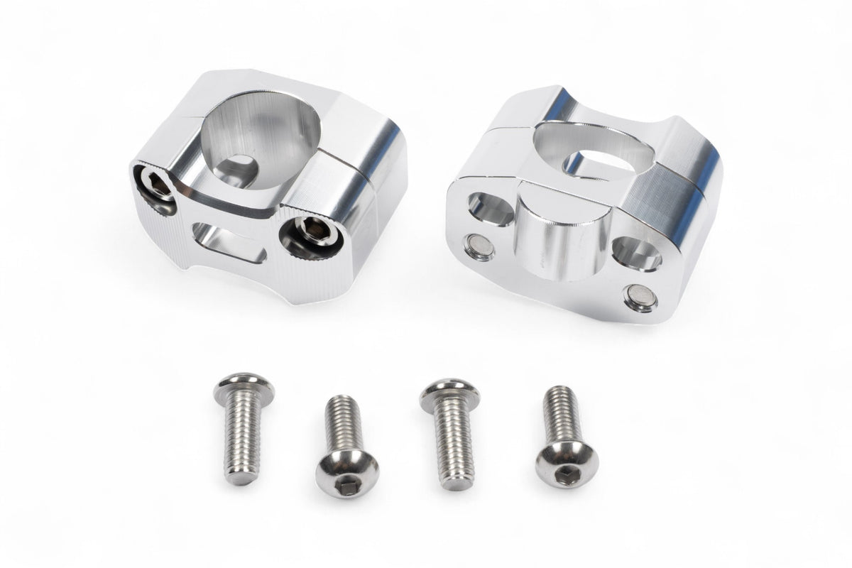 ACCESSORIO MANUBRIO ADATTATORI RIALZATI IN ALLUMINIO ANODIZZATO DA 16MM PER PASSARE DA Ø 22MM A Ø 28,6MM