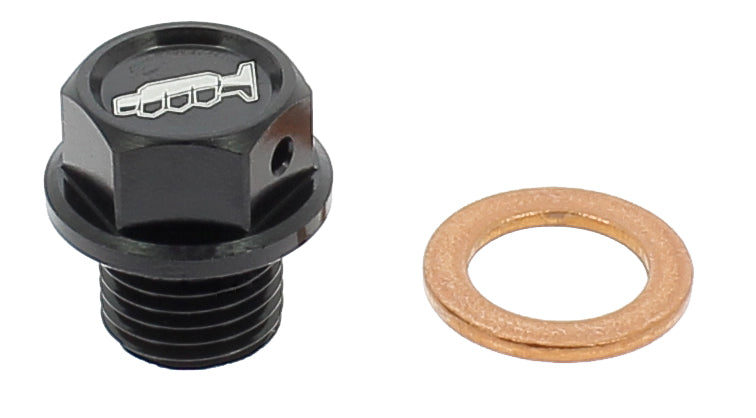 TAPPO DRENAGGIO OLIO CON INSERTO MAGNETICO M12 X 10MM PASSO 1,25 - NERO SUZUKI RM 125 (01-12) MOTOCROSS MARKETING