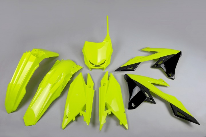 KIT-PLASTICHE-COMPATIBILE-CON-SUZUKI-RMZ-250-2019-2026-GIALLO FLUO-DFLU