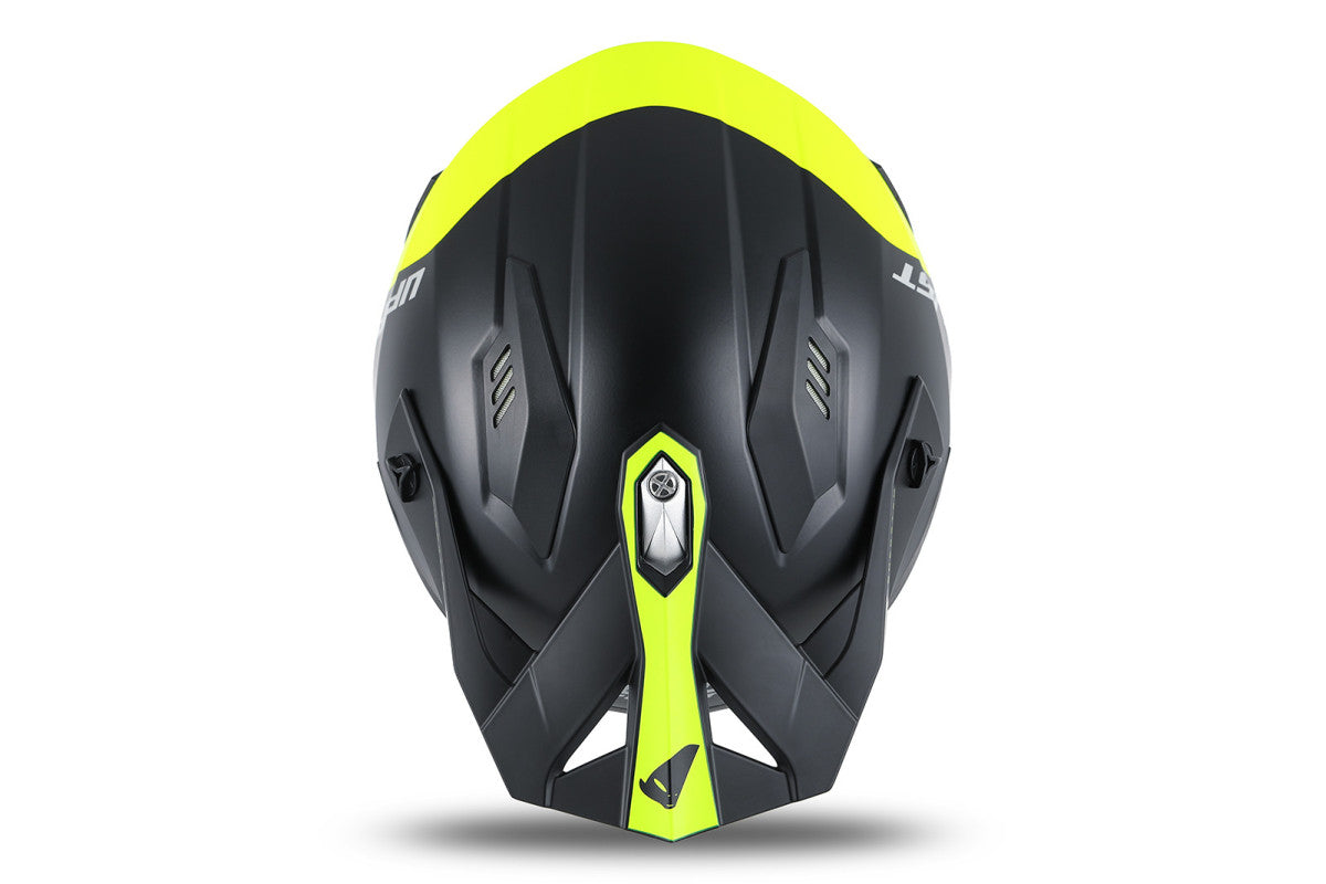 CASCO CROSS JET SHERATAN / NERO/GIALLO FLUO