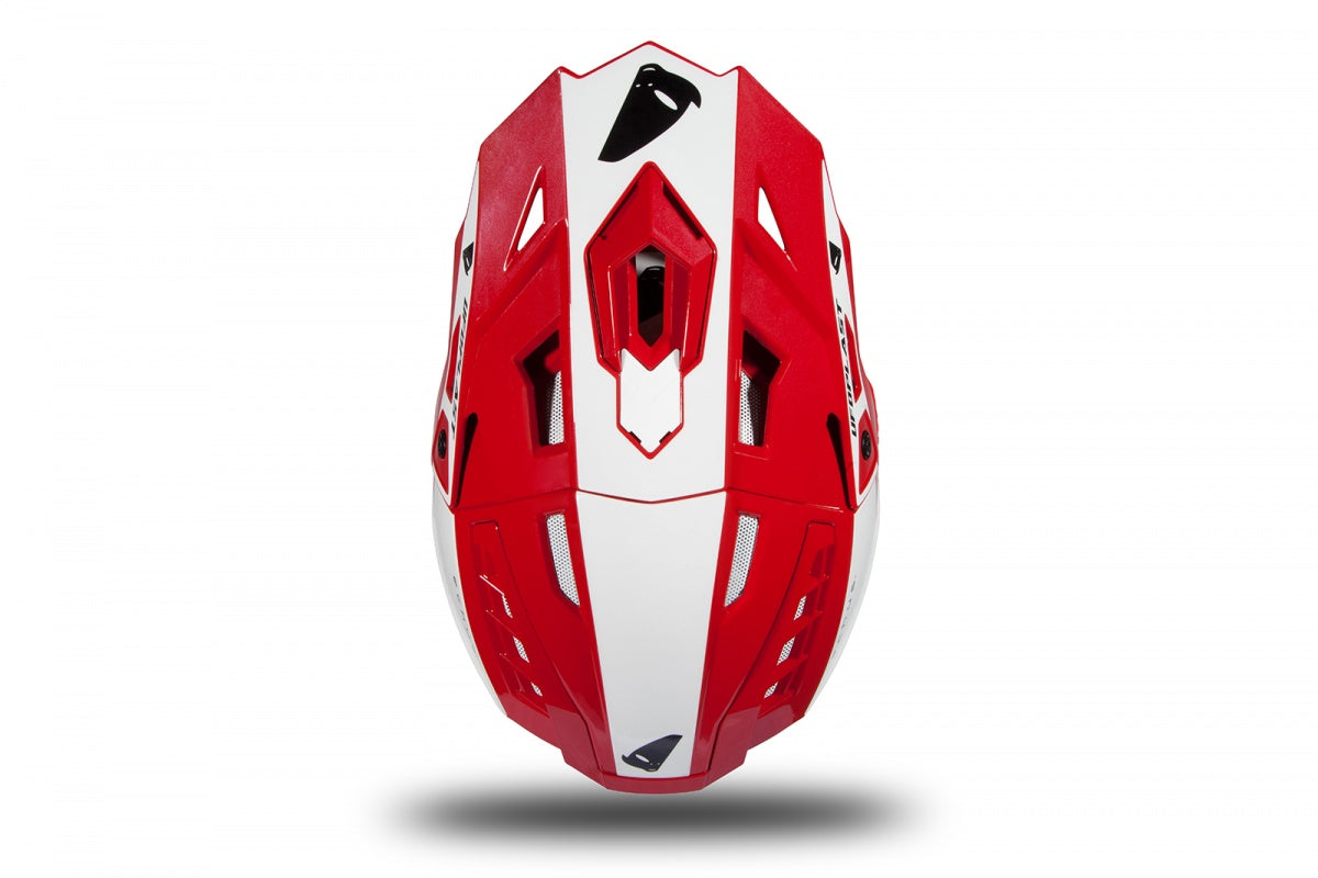 CASCO MOTOCROSS ECHUS / ROSSO/BIANCO