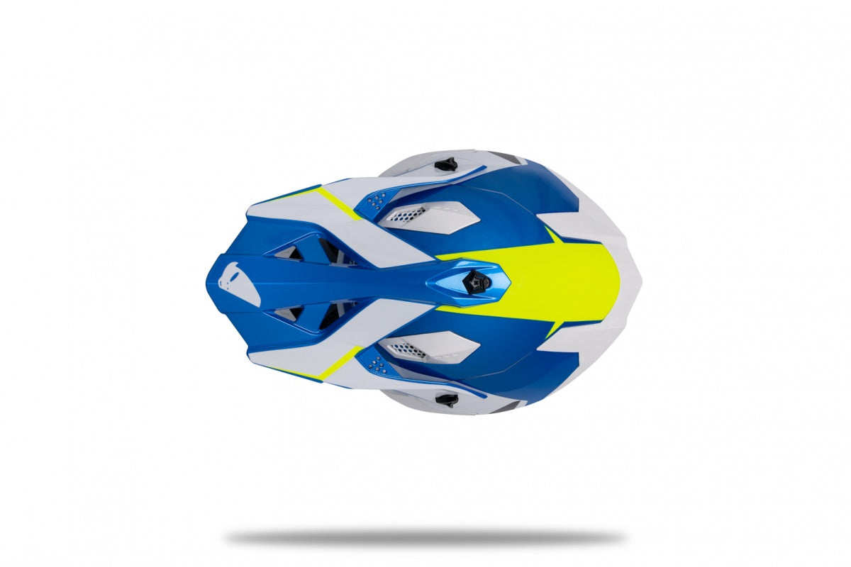 CASCO MOTOCROSS INTREPID / BLU/GIALLO