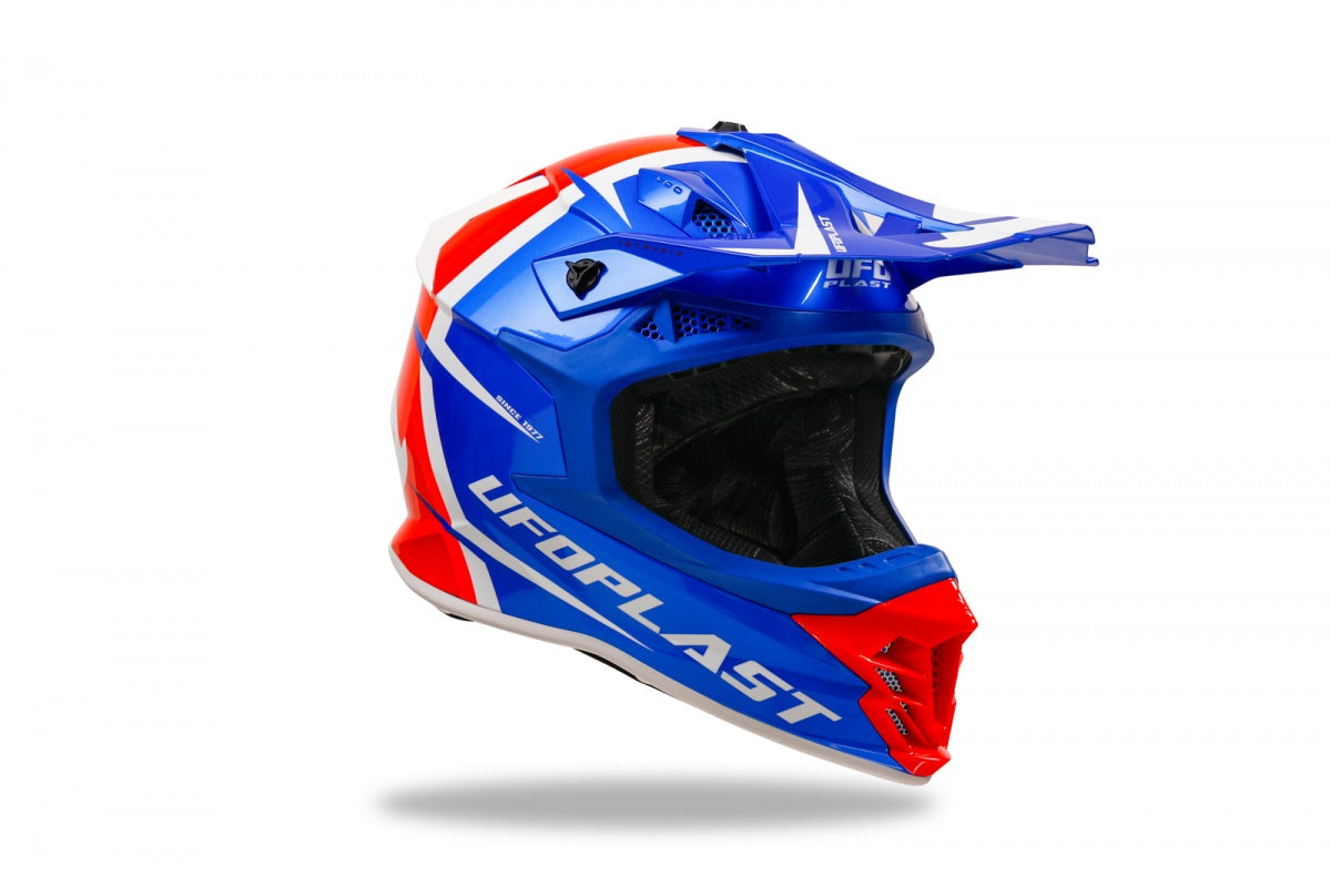 CASCO MOTOCROSS INTREPID / BLU/ROSSO