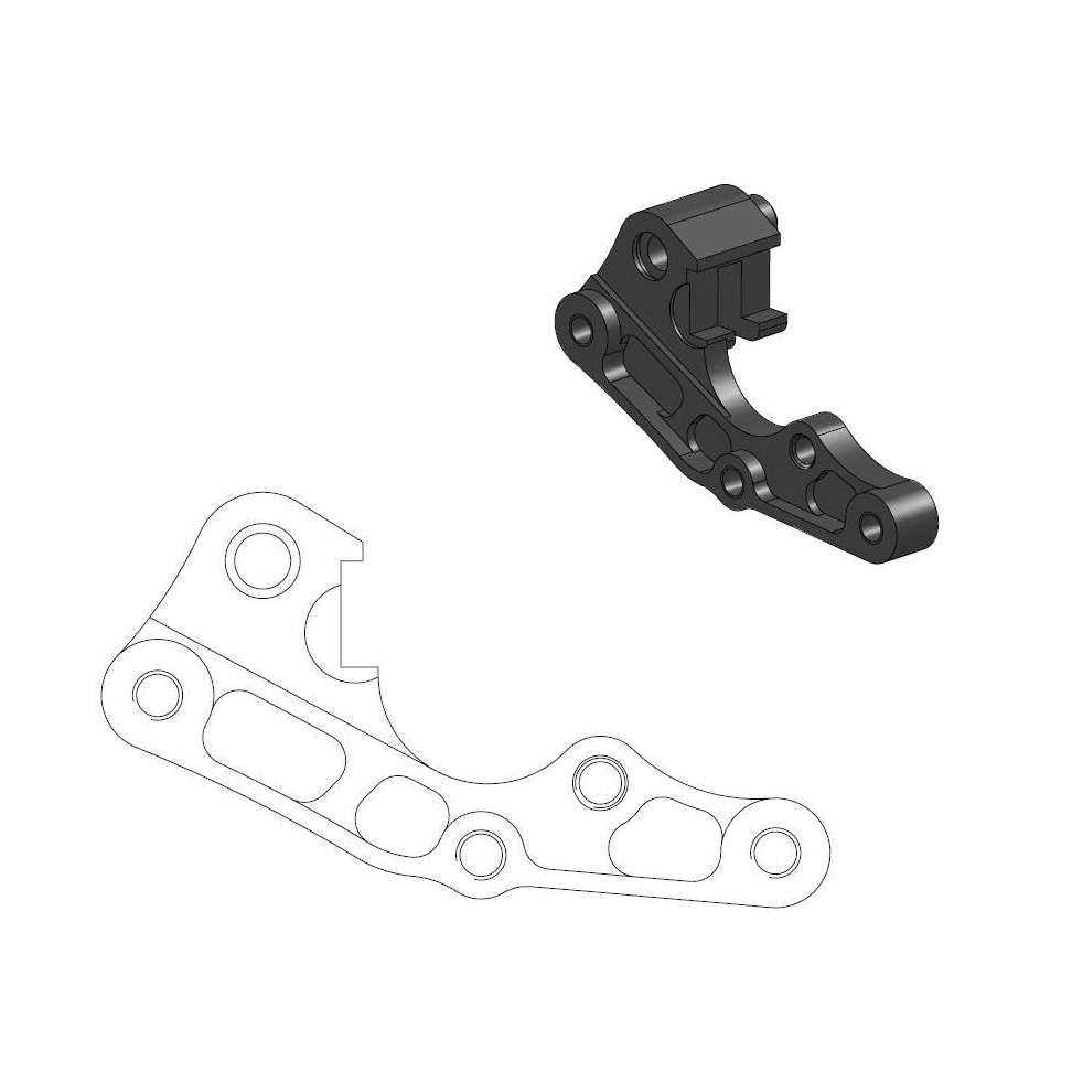Distanziale pinza freno Yamaha YZ 250 08-23 anteriore 270 mm - Moto Master