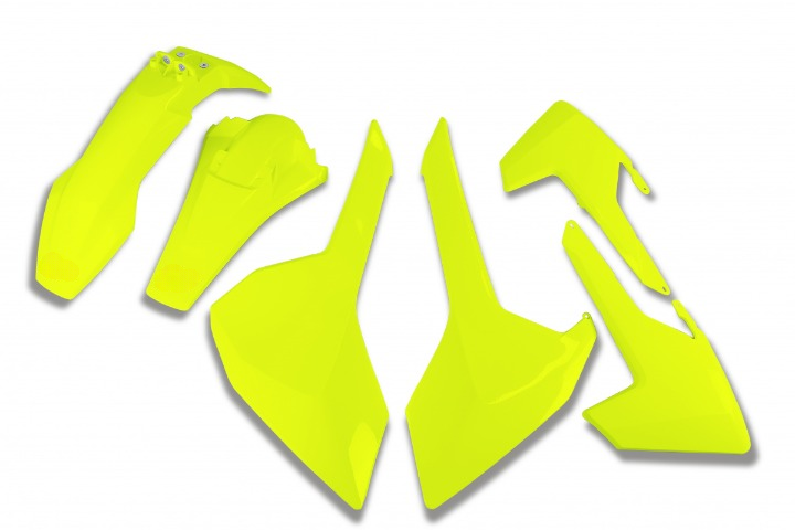 KIT-PLASTICHE-COMPATIBILE-CON-HUSQVARNA-FE-450-2017-2019-GIALLO FLUO-DFLU