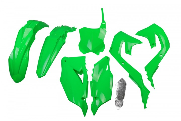 KIT-PLASTICHE-COMPATIBILE-CON-KAWASAKI-KXF-250-2021-2024-VERDE FLUO-AFLU