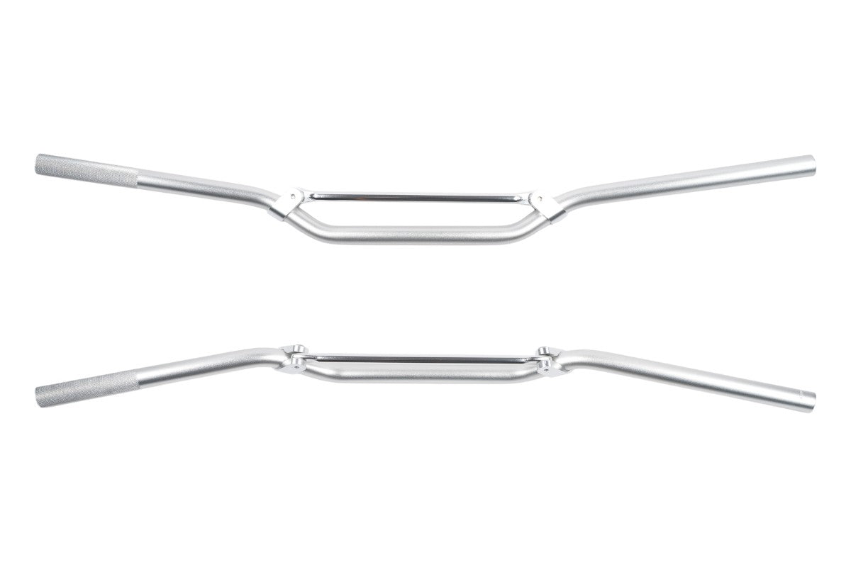 MANUBRIO Ø 22MM IN LEGA NATIONAL - FINITURA SPAZZOLATA E LUCIDATA, COLORE ALLUMINIO