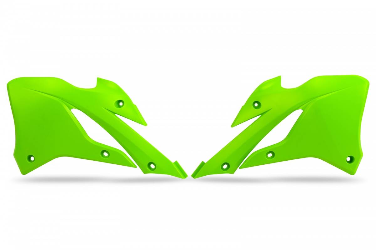 CONVOGLIATORI-RADIATORE-COMPATIBILE-CON-KAWASAKI-KX-112-2022-2026-VERDE FLUO-AFLU