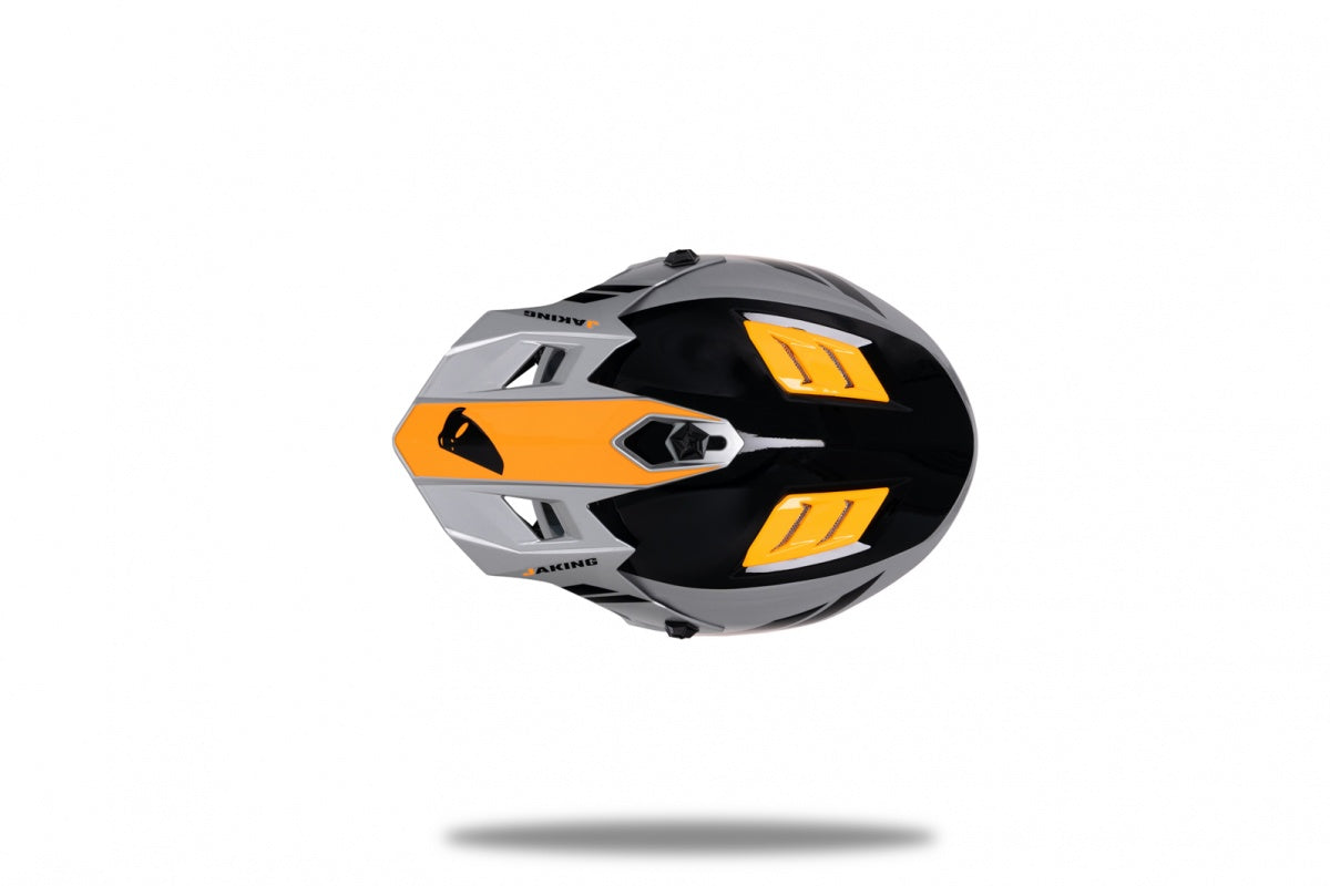 CASCO MOTOCROSS KOREY DA BAMBINO / GRIGIO/ARANCIO