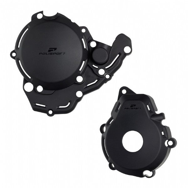KIT PROTEZIONI COPERCHI MOTORE HUSQVARNA FE 350 (24-26) POLISPORT NERO