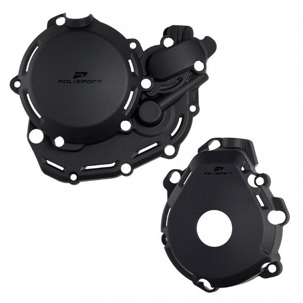 KIT PROTEZIONI COPERCHI MOTORE HUSQVARNA FE 450 (24-26) POLISPORT NERO